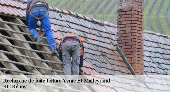 Recherche de fuite toiture yvrac-et-malleyrand-16110 RC Rénov