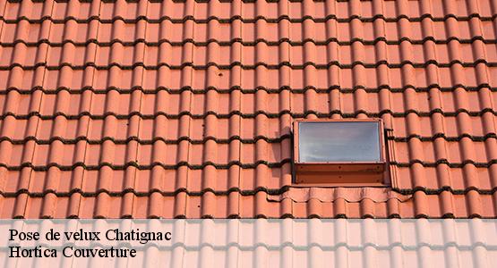 Pose de velux  chatignac-16480 Hortica Couverture