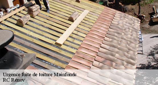 Urgence fuite de toiture mainfonds-16250 RC Rénov
