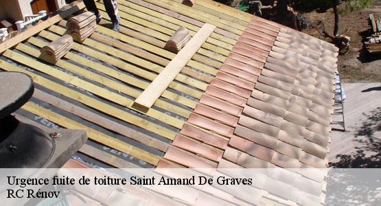 Urgence fuite de toiture  saint-amand-de-graves-16120 RC Rénov