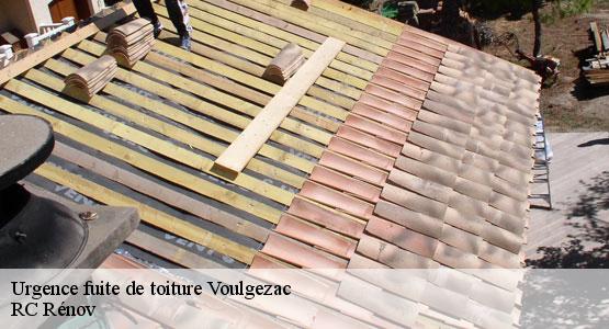 Urgence fuite de toiture  voulgezac-16250 RC Rénov