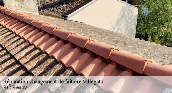 Réparation changement de faitière  villegats-16700 RC Rénov