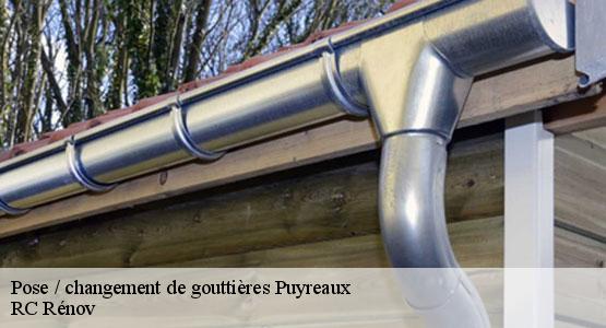 Pose / changement de gouttières  puyreaux-16230 RC Rénov
